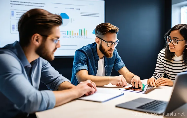 영상콘텐츠 제작 프로젝트 관리 도구 소개 - **Prompt:** A highly focused, diverse female content creator, in her late 20s, with a stylish bob ha...